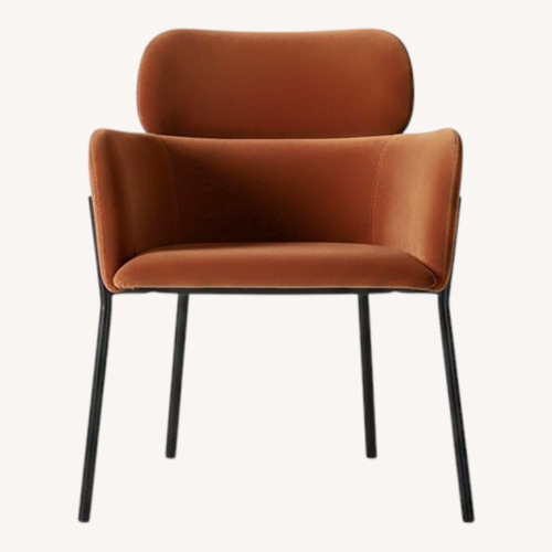 Used CB2 Azalea Brown Velvet Chair for sale on AptDeco