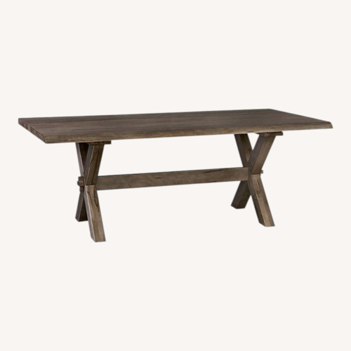 Used Bassett Dark Brown Wood Dining Set for sale on AptDeco