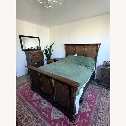 Used Restoration Hardware St. James Brown Wood King Bed for sale on AptDeco