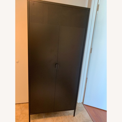 Used Black Metal Armoire for sale on AptDeco