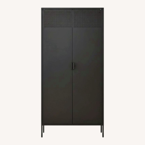 Used Black Metal Armoire for sale on AptDeco