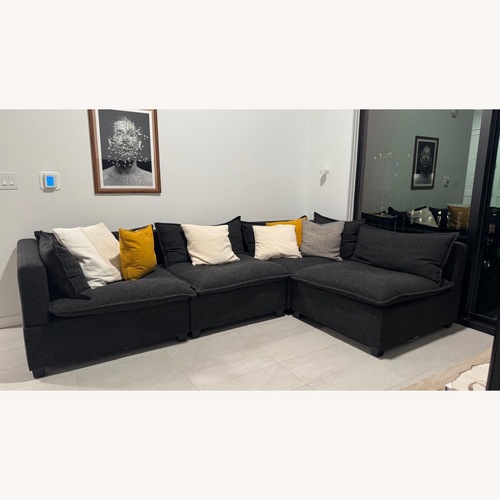 Used Dark Gray Fabric 3+ Piece Sectional for sale on AptDeco