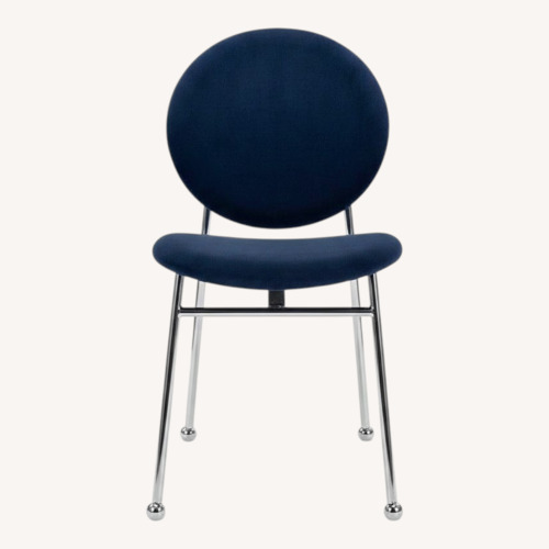 Used Ingrid Custom Navy Blue Dining Chairs for sale on AptDeco