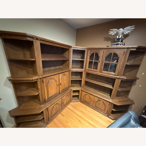 Used Corner Wood Wall Unit  for sale on AptDeco