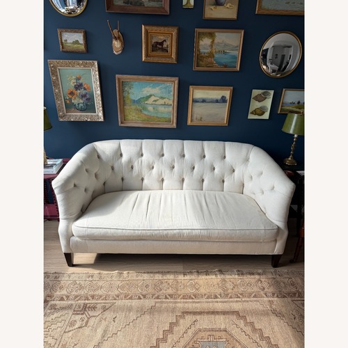 Used Sherrill Furniture White 2 Seater Sofa for sale on AptDeco