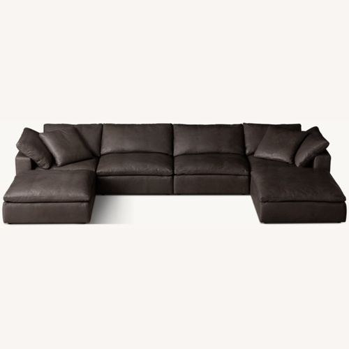 Used Restoration Hardware Leather Cloud Sectional for sale on AptDeco