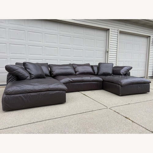 Used Restoration Hardware Leather Cloud Sectional for sale on AptDeco