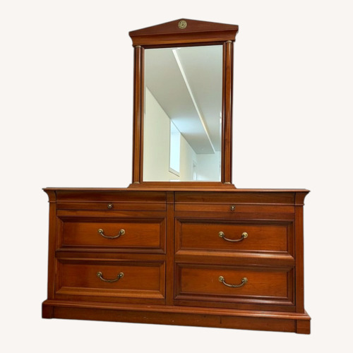 Used Ethan Allen Dark Brown Wood Dresser for sale on AptDeco