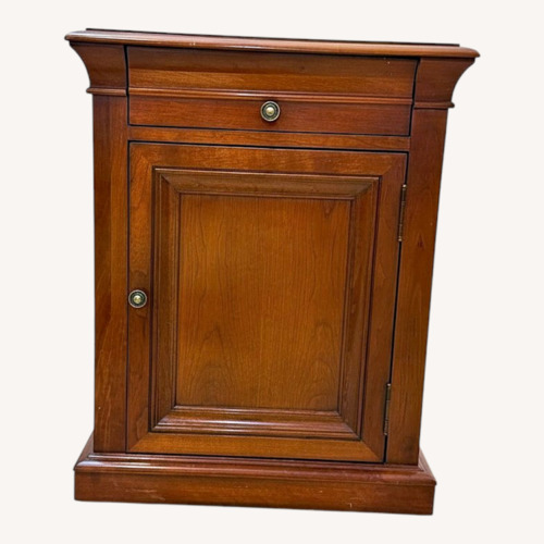 Used Ethan Allen Dark Brown Wood Nightstand for sale on AptDeco