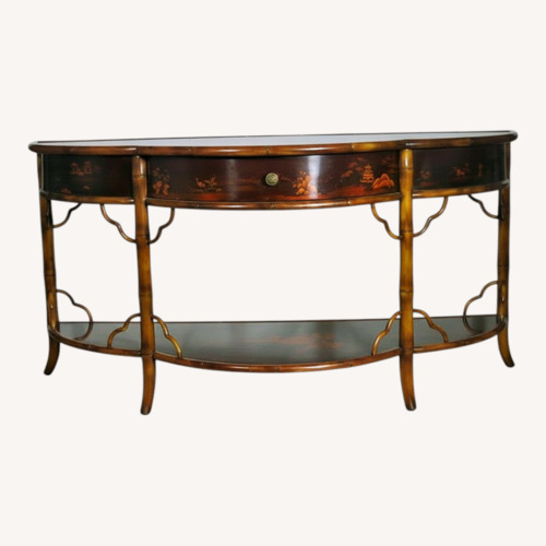 Used Burgundy Lacquer Asian Style Sideboard for sale on AptDeco