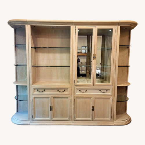 Used Fortunoff Natural Oak 4 Piece Wall Unit for sale on AptDeco