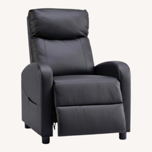 Used Black Faux Leather Recliner for sale on AptDeco