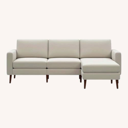 Used Burrow Nomad Light Gray Fabric 2 Piece Sectional for sale on AptDeco