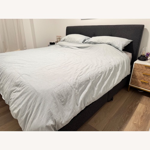 Used IKEA IDANÄS Dark Gray King Bed for sale on AptDeco
