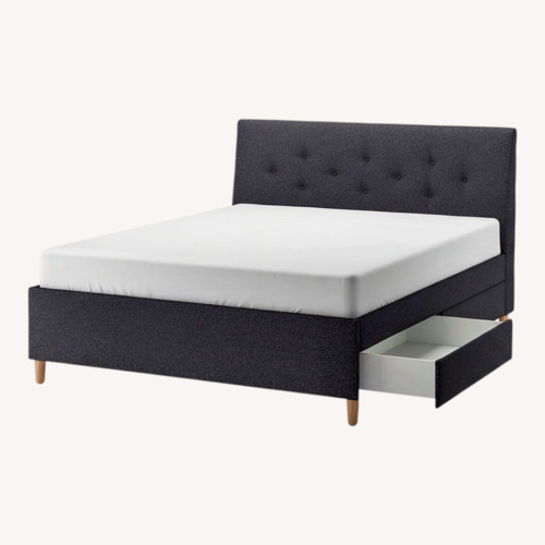 Used IKEA IDANÄS Dark Gray King Bed for sale on AptDeco
