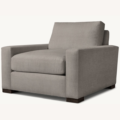 Used Restoration Hardware Maxwell Light Gray Linen Armchair for sale on AptDeco