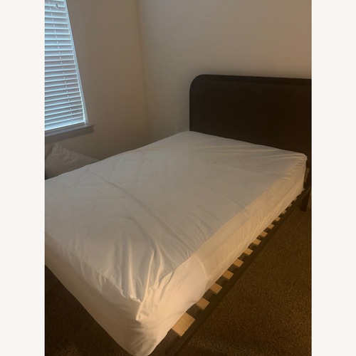 Used White Fabric Full Bed for sale on AptDeco