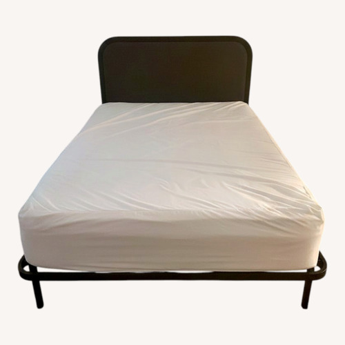 Used White Fabric Full Bed for sale on AptDeco