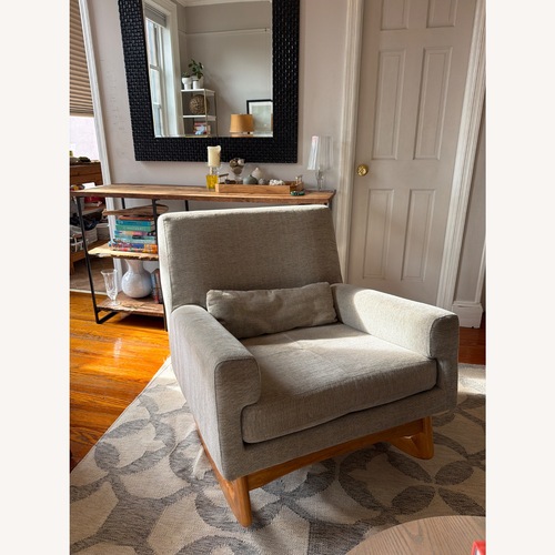 Used Light Gray Fabric Accent Chair for sale on AptDeco