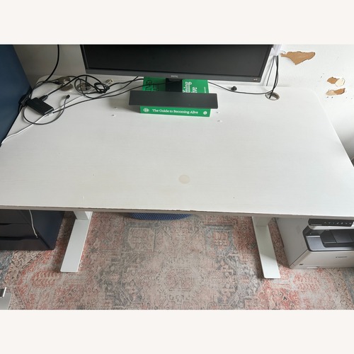 Used Autonomous Smart Standing Desk White Wood Desk  for sale on AptDeco