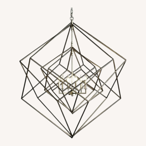 Used  Arhaus Geode 48” Brass Chandelier for sale on AptDeco