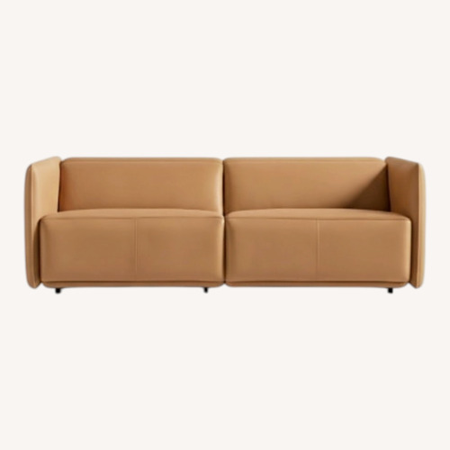 Used Crate & Barrel Leisure Leather Power Reclining Sofa for sale on AptDeco