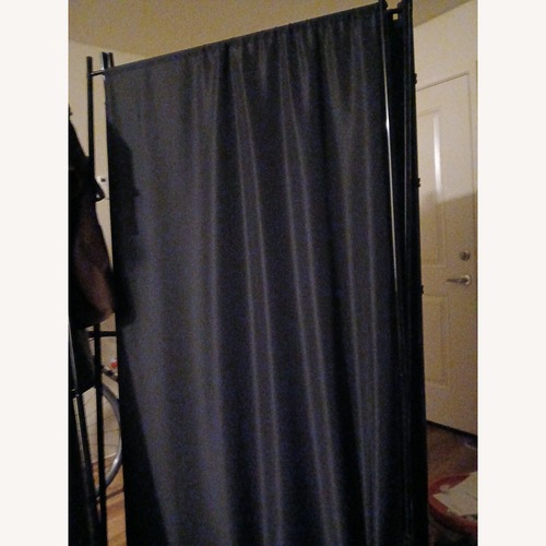 Used Black Fabric Room Divider for sale on AptDeco
