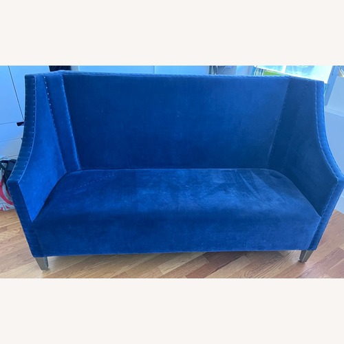 Used Restoration Hardware Marteen Settee Indigo 2 Seater Sofa for sale on AptDeco