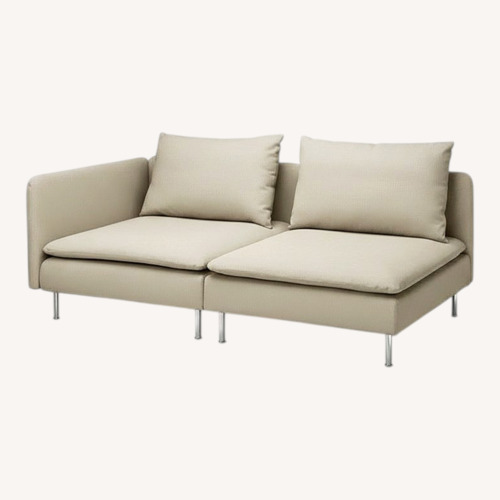 Used IKEA Natural Fabric 2 Piece Sectional for sale on AptDeco