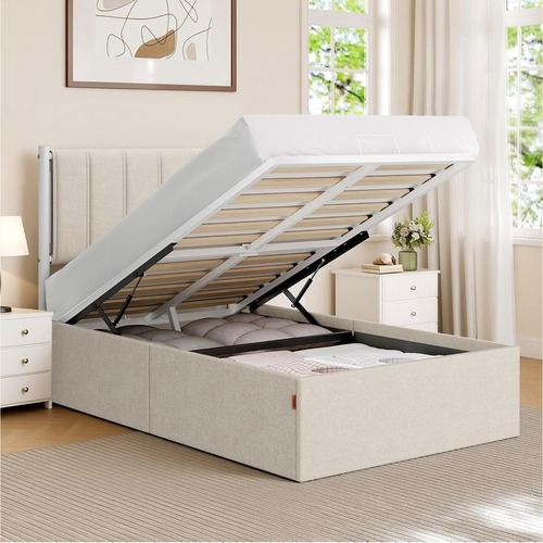 Used Amazon Twin Lift-Up Storage Bed Frame for sale on AptDeco