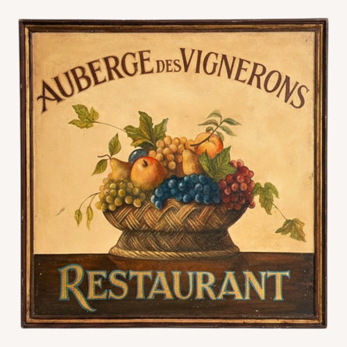 Used Large 36x36 French Country Wood Sign for sale on AptDeco
