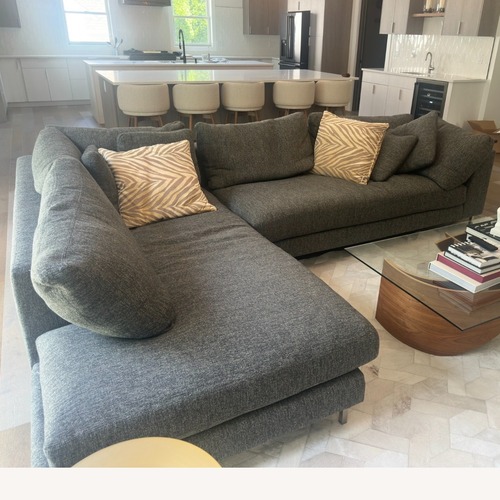 Used Room & Board Hayes Tepic Charcoal Sectional for sale on AptDeco