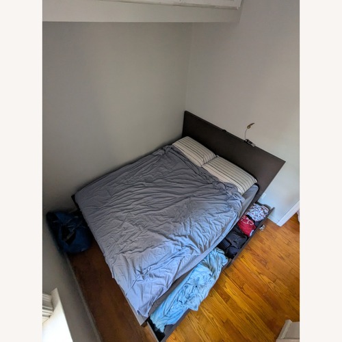 Used IKEA MALM Queen Size Bed + Storage Boxes for sale on AptDeco