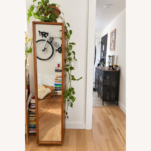 Used CB2 Reflection Acacia Bath Cabinet for sale on AptDeco