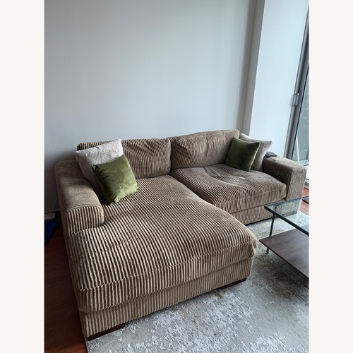 Used Wayfair Light Brown 2 Piece Sectional for sale on AptDeco