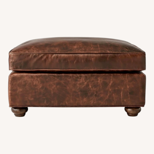 Used Restoration Hardware Leather Ottoman for sale on AptDeco