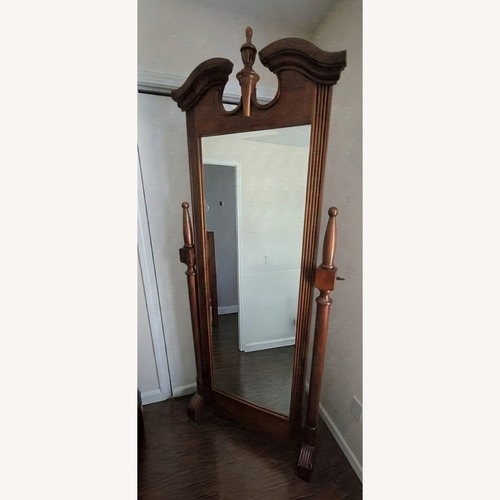 Used Bob's Discount Furniture Dark Brown Floor Mirror for sale on AptDeco