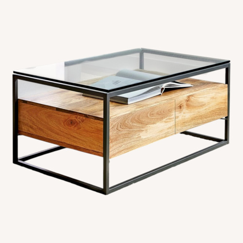 Used West Elm Natural Wood Coffee Table for sale on AptDeco