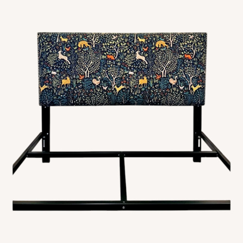 Used Upholstered Queen Tapestry Headboard for sale on AptDeco
