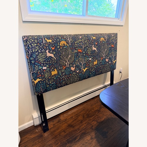 Used Upholstered Queen Tapestry Headboard for sale on AptDeco