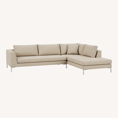 Used ABC Carpet and Home Light Gray Sectional for sale on AptDeco