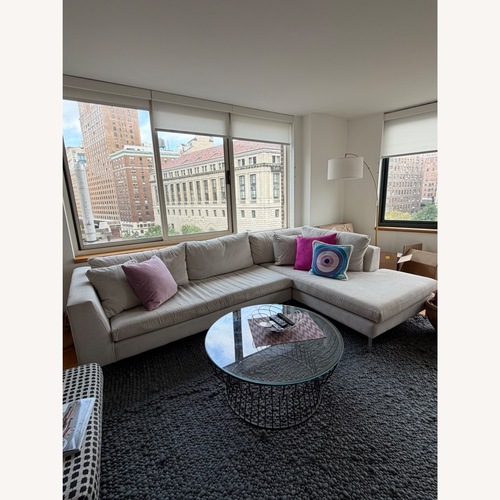 Used ABC Carpet and Home Light Gray Sectional for sale on AptDeco