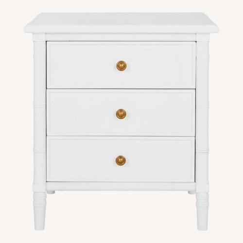 Used Safavieh White Wood Nightstand for sale on AptDeco