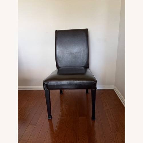 Used IKEA Dark Brown Leather Dining Chair for sale on AptDeco