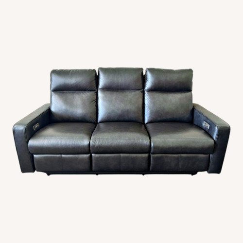 Used Elran Black Power Reclining Sofa for sale on AptDeco