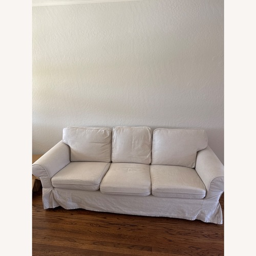 Used IKEA White 3+ Seater Sofa for sale on AptDeco