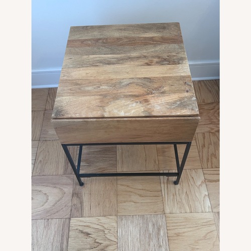 Used West Elm Industrial Solid Wood Storage Side Table (20") for sale on AptDeco
