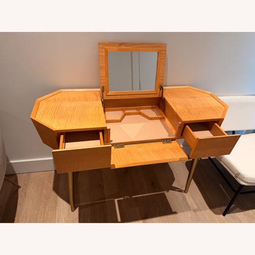 Used Light Brown Wood Desk for sale on AptDeco