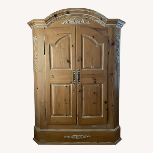 Used French Country Pine Armoire for sale on AptDeco