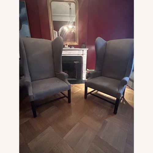 Used Restoration Hardware Light Gray Linen Armchair for sale on AptDeco